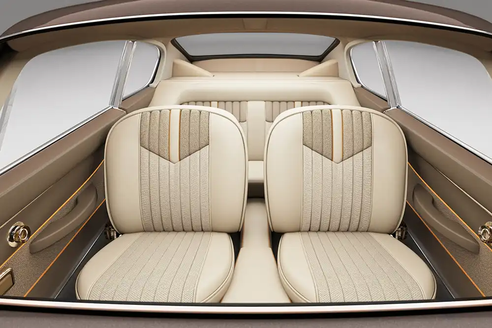 Lunaz Aston Martin DB6: Als Textilien könnten Stoffe zum Einsatz kommen, die sich durch einen hohen Anteil recycelter Baumwolle auszeichnen und frei von „ewigen Chemikalien“ sind.
