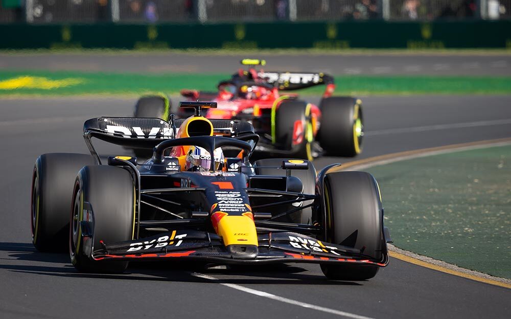 Max Verstappen (1) driving for Oracle Red Bull Racing during The Australian Formula One Grand Prix Race on April 02, 2023, at The Melbourne Grand Prix Circuit in Albert Park, Australia.