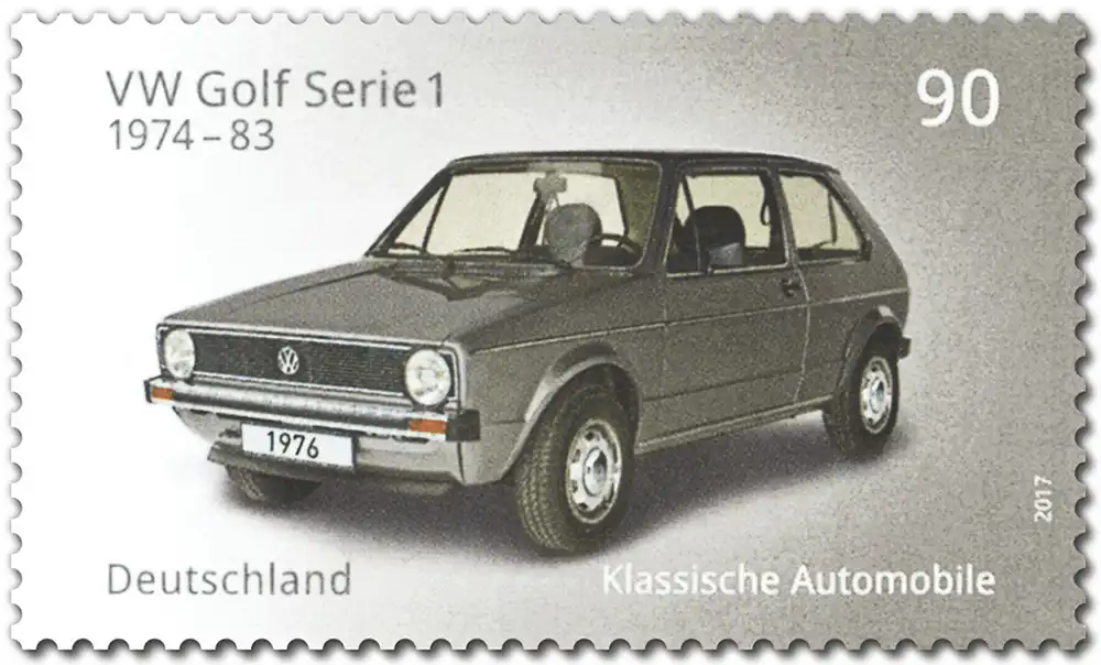 2017 würdigt die Post die erste Golf-Generation mit einer Briefmarke.