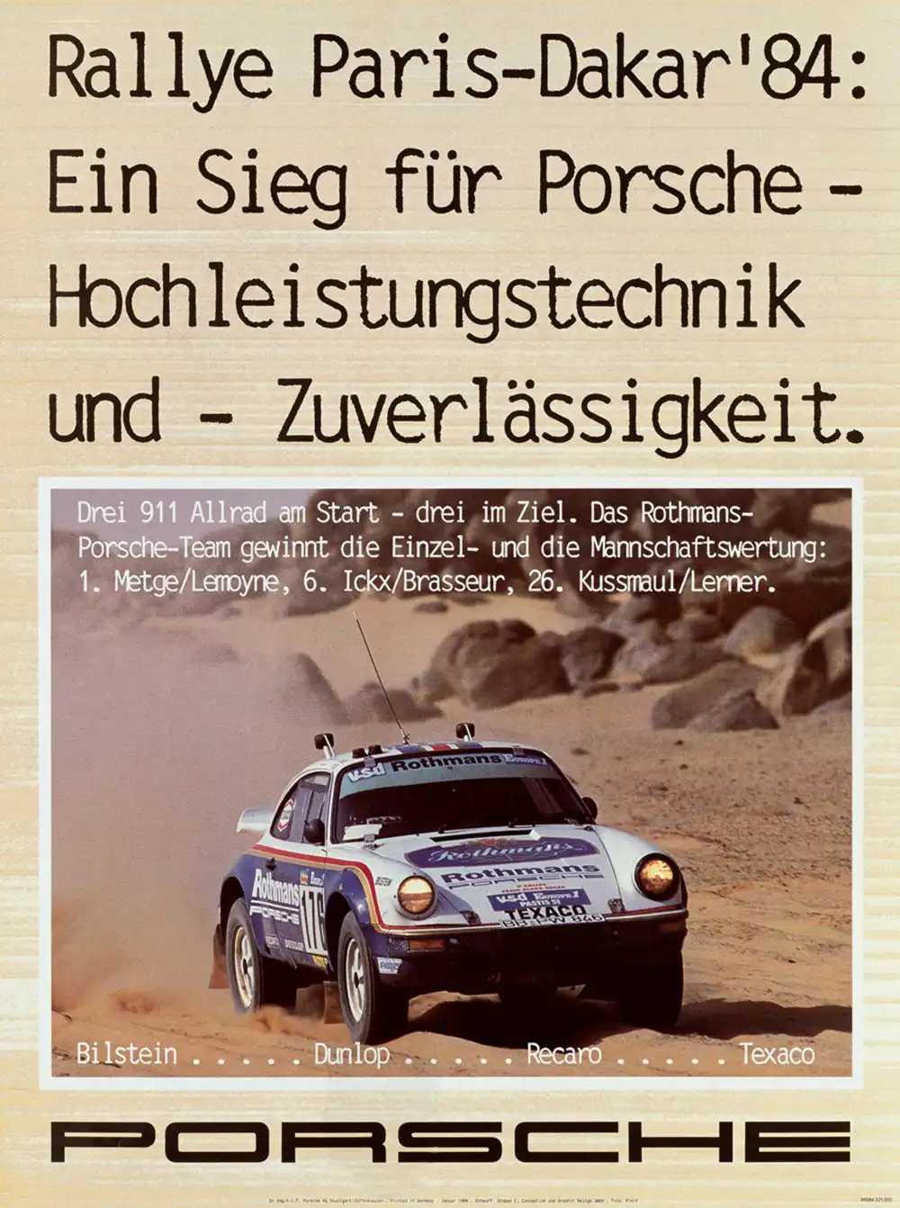 Porsche warb offensiv mit Allradkompetenz. 