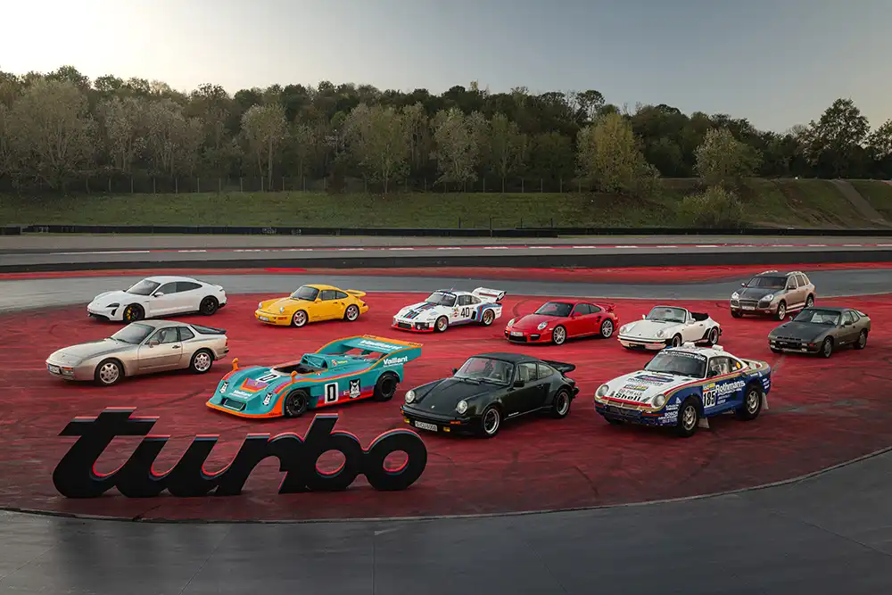 Auf der Oldtimer-Messe Retro Classic feiert Porsche die nunmehr 50 Jahre währende Geschichte seiner Turbo-Modelle. Foto: Porsche