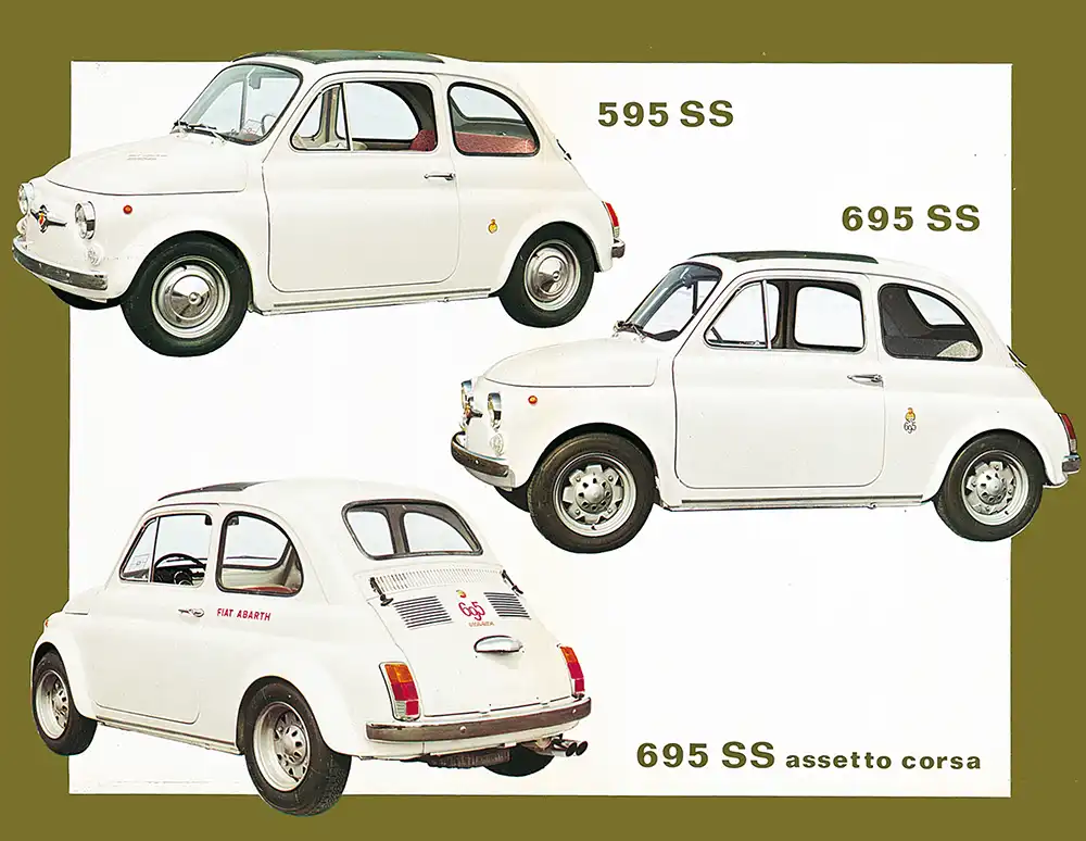 Den ab 1957 gebauten Kult-Kleinwagen Fiat 500 schärfte Abarth zum 595 und 695 Esseesse.