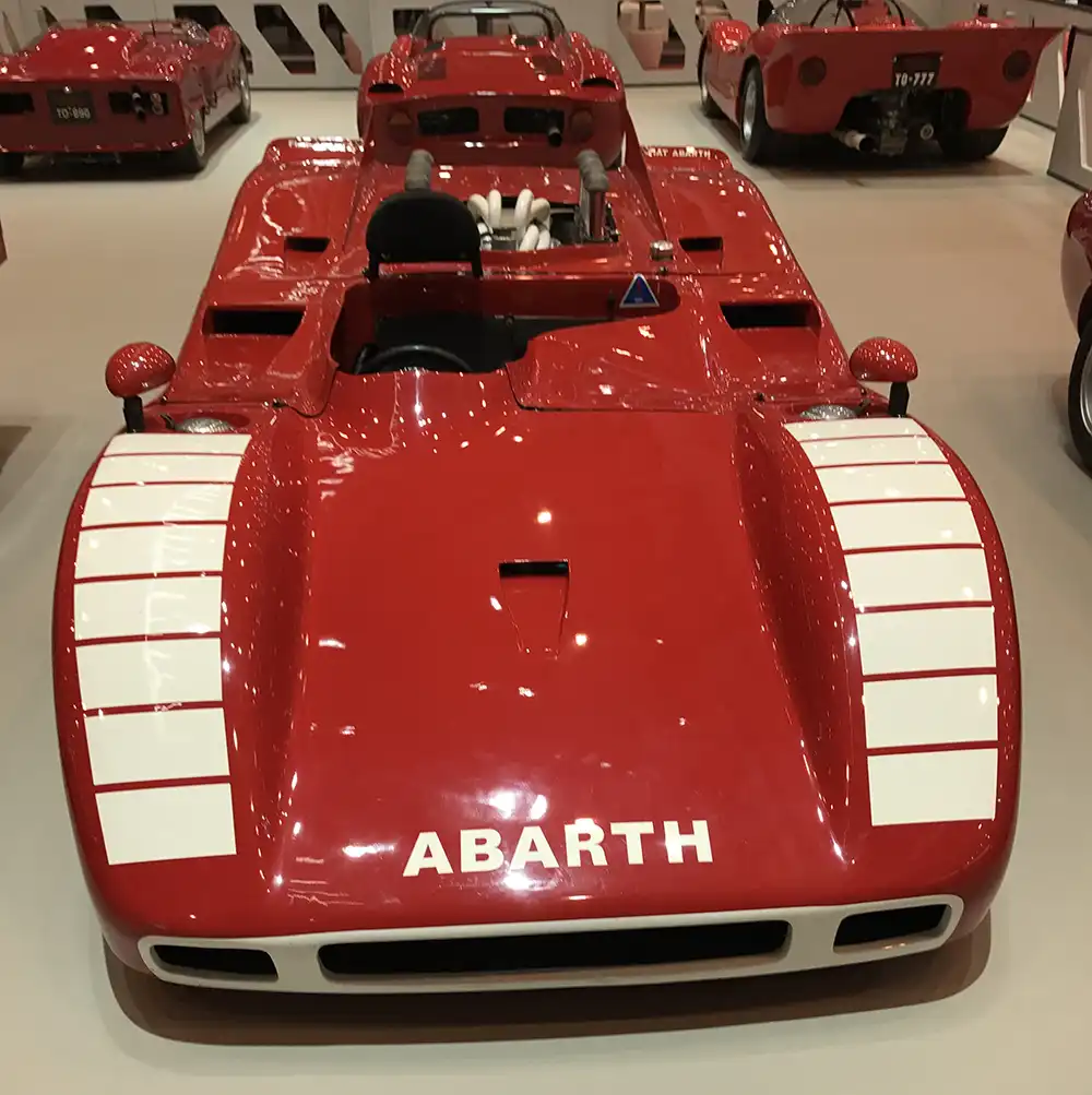 Der Abarth 3000 SE0 22 Sport Prototipo gewann 1970 die Bergeuropameisterschaft, einer von mehr als 10.000 Abarth-Motorsporterfolgen.