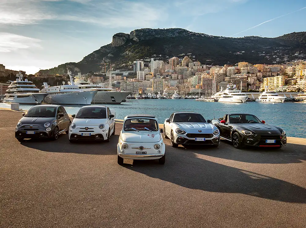 Ausschließlich Fiat-Modelle liefern die Basis für das moderne Abarth-Modellprogramm, hier im Jahr 2019.