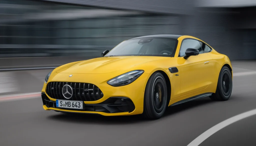 Neben dem Achtzylindermodell bietet Mercedes-AMG den GT jetzt mit vier Zylindern an. Foto: Mercedes-Benz