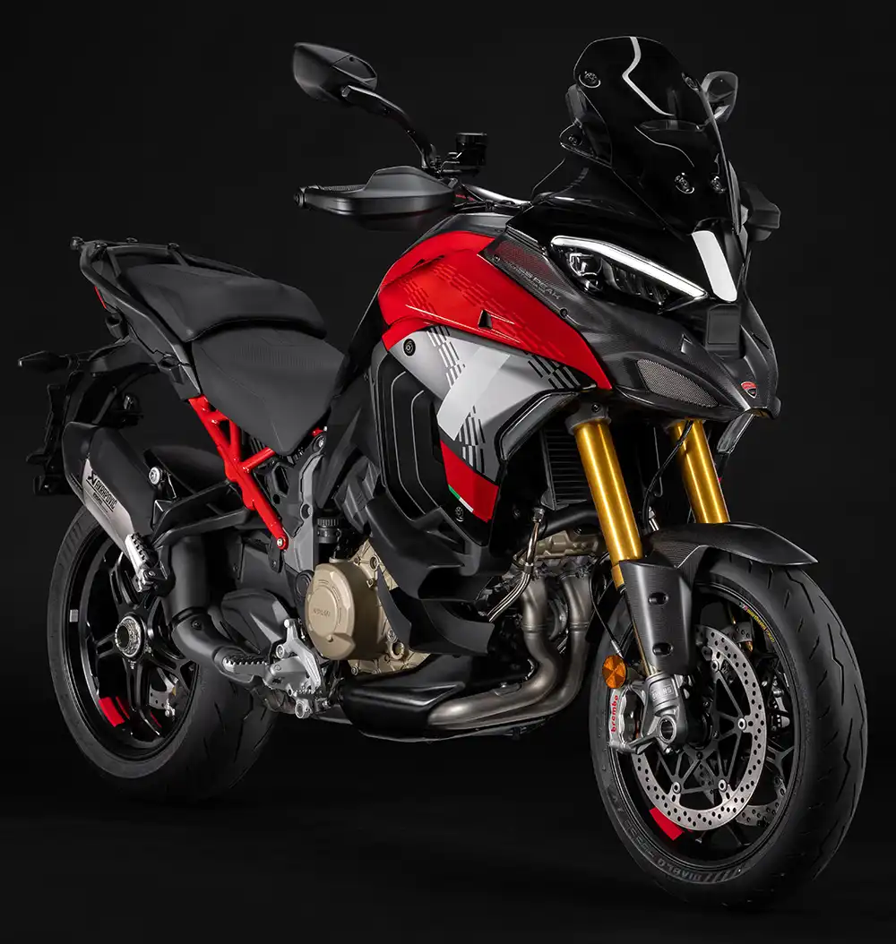 Dem Vorbild von Harley-Davidson und BMW folgt Ducati mit der Installation einer automatischen Absenkung der Multistrada beim Anhalten.