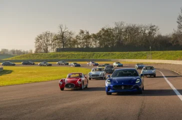 110 Jahre Maserati – Die älteste italienische Supercar-Marke feierte ihr Jubiläum Anfang Dezember mit einer Fahrzeugparade.. Foto: Maserati