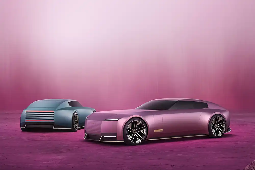 In Miami hat Jaguar gleich zwei Type 00, einen in Blau und den anderen in Rosa, vorgestellt.