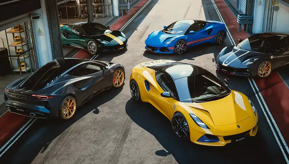 In insgesamt fünf verschiedenen Farbschemata wird die Limited Edition des Lotus Emira angeboten. Foto: Lotus