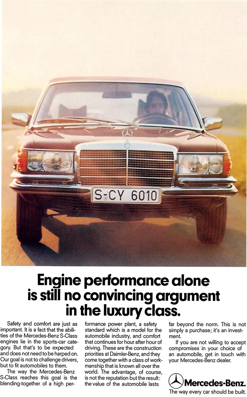 Luxus und maximale Leistung – Die Mercedes-Werbestrategen wussten, was die High Socitey an der S-Klasse schätzte. Foto: Mercedes-Benz