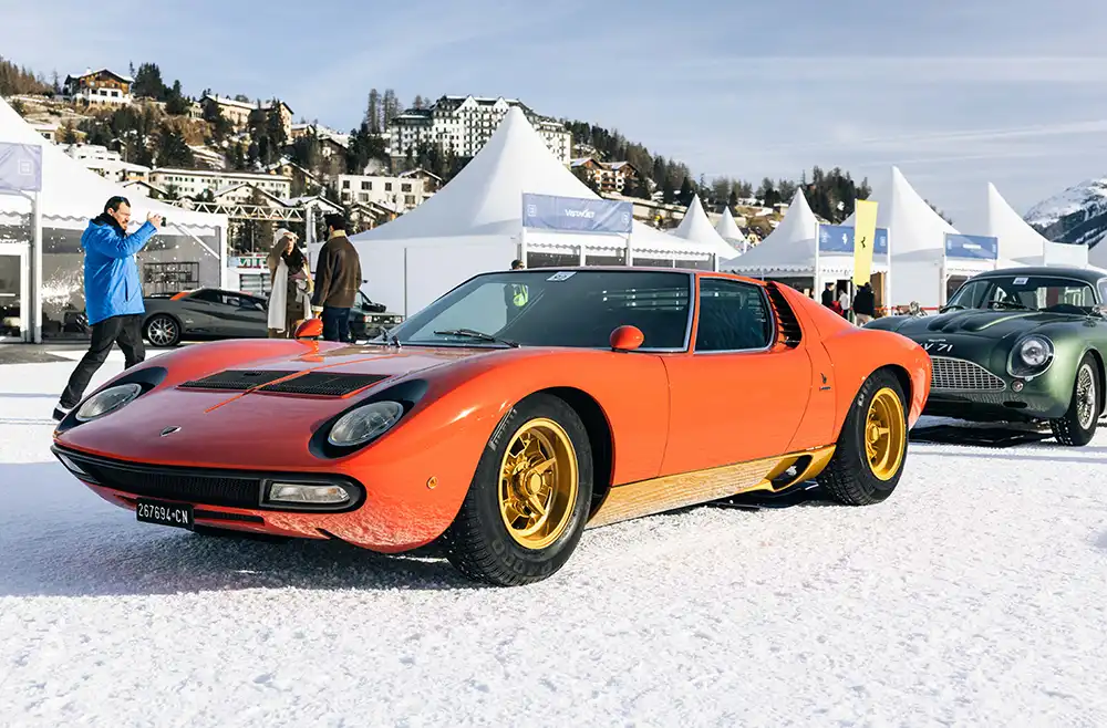 Hero Below Zero (Publikumspreis): Lamborghini Miura SV (1972). Foto: The I.C.E. St. Moritz