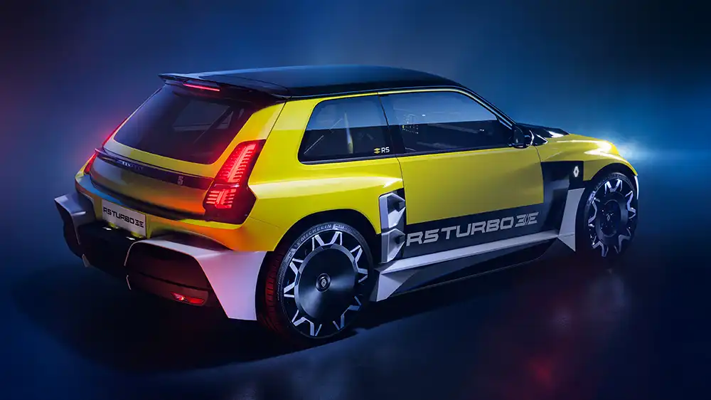 Der Renault 5 Turbo 3E ist kein Derivat des neue Elektro-5ers, sondern wird auf einer eigenen Plattform maßgeschneidert. Foto: Renault