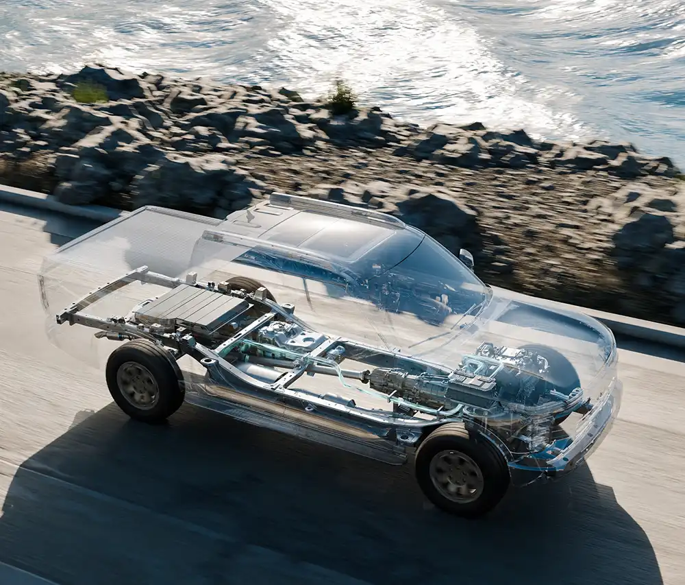 Im Heck des Plug-in-Hybrid steckt eine große Batterie für bis zu 135 Kilometer E-Reichweite. Foto: Nissan