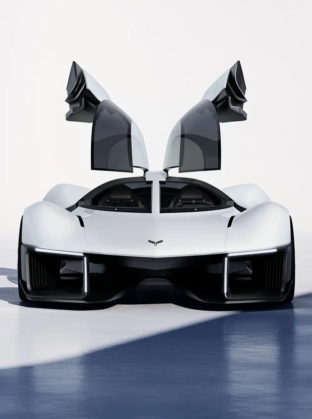 Wie es sich für ein Sportwagen-Konzept gehört, gibt es beim Chevrolet Corvette C9 Concept spektakulär öffnende Flügeltüren. Foto: General Motors