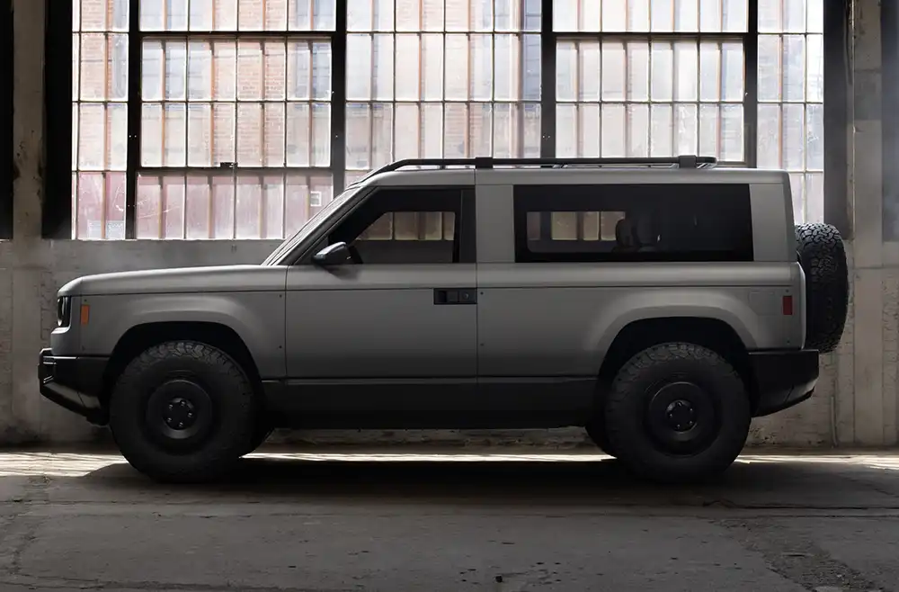 Slate Elektro-Pick-up: Auch beim SUV bleibt es bei zwei Einstiegstüren. Foto: Slate Auto