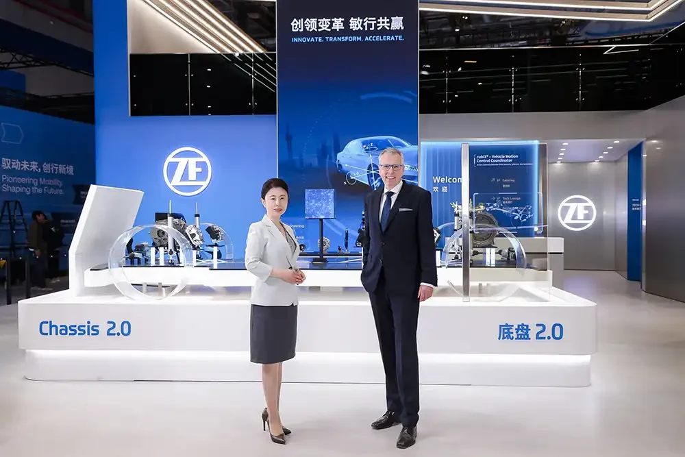 Auf der Auto Shanghai 2025 steht auf dem Messestand von ZF das Chassis 2.0 im Mittelpunkt. Foto: ZF Friedrichshafen