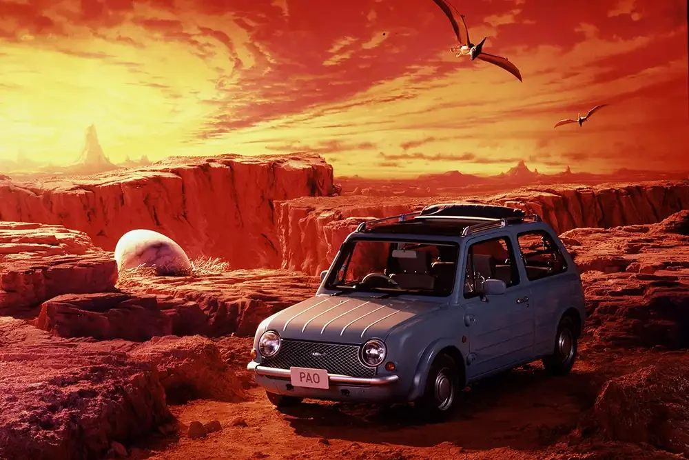 Seit sechs Generationen ein Verwandlungskünster – Der Nissan Micra war von Beginn an in vielen Versionen lieferbar (im Bild der Pao). Foto: Nissan