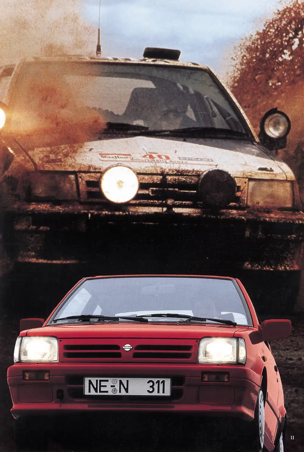Motorsport als Imagebooster – Der Nissan Micra K10 in der Werbung. Foto: Nissan