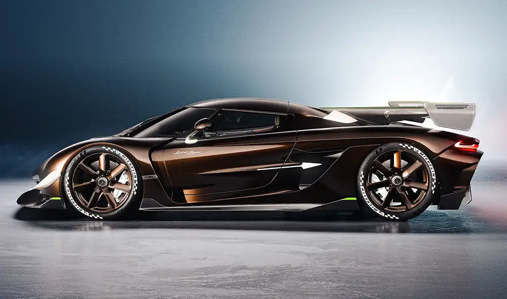 Der Sadair's Spear bietet ein spezielles Aerodynamik-Setup und spezielle Carbonräder. Foto: Koenigsegg