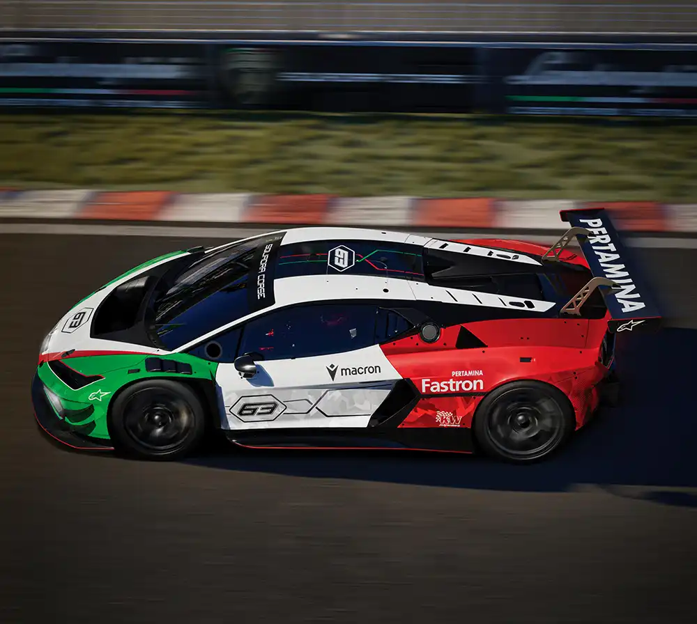 Der Temerario GT3 ist rund 1.300 Kilogramm leicht und wird wie die Straßenversion von einem neu kalibrierten 4,0-Liter-V8-Twinturbo angetrieben. Foto: Lamborghini