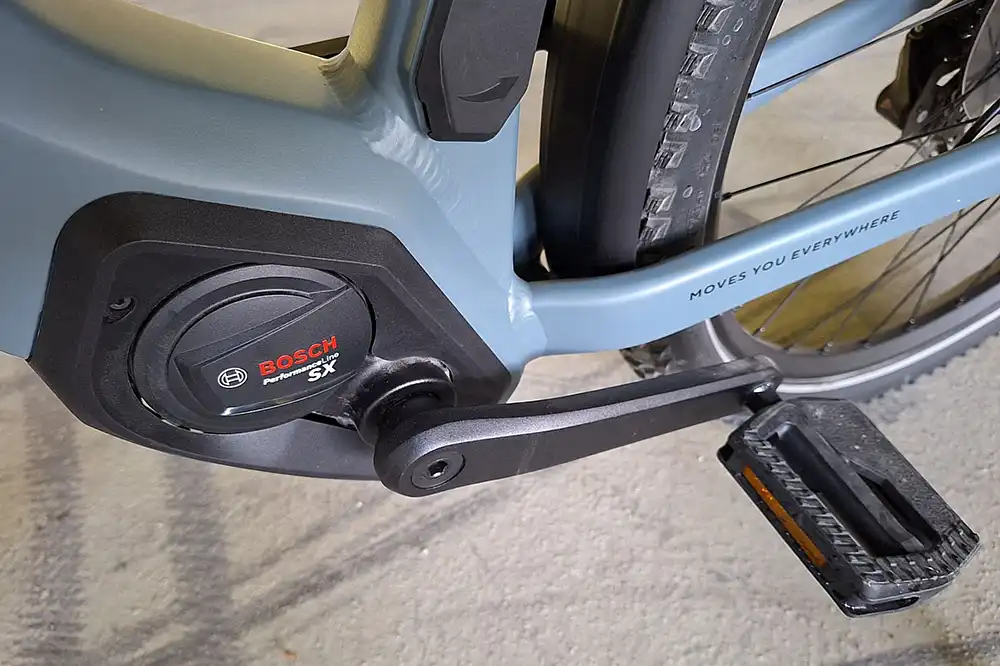 Der SX-Antrieb von Bosch ist mit einem relativ kleinen 400-Wh-Akku kombiniert. Foto: Rudolf Huber/SP-X