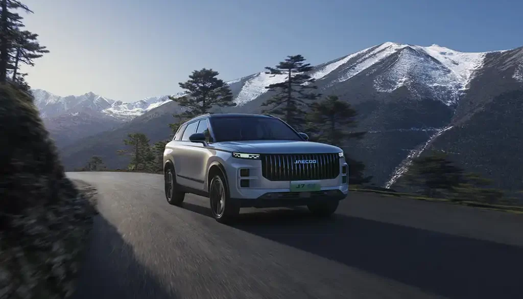 Als zweite Chery-Marke wird Jaecoo in Deutschland zunächst mit dem 7 mit PHEV-Antrieb starten. Foto: Chery