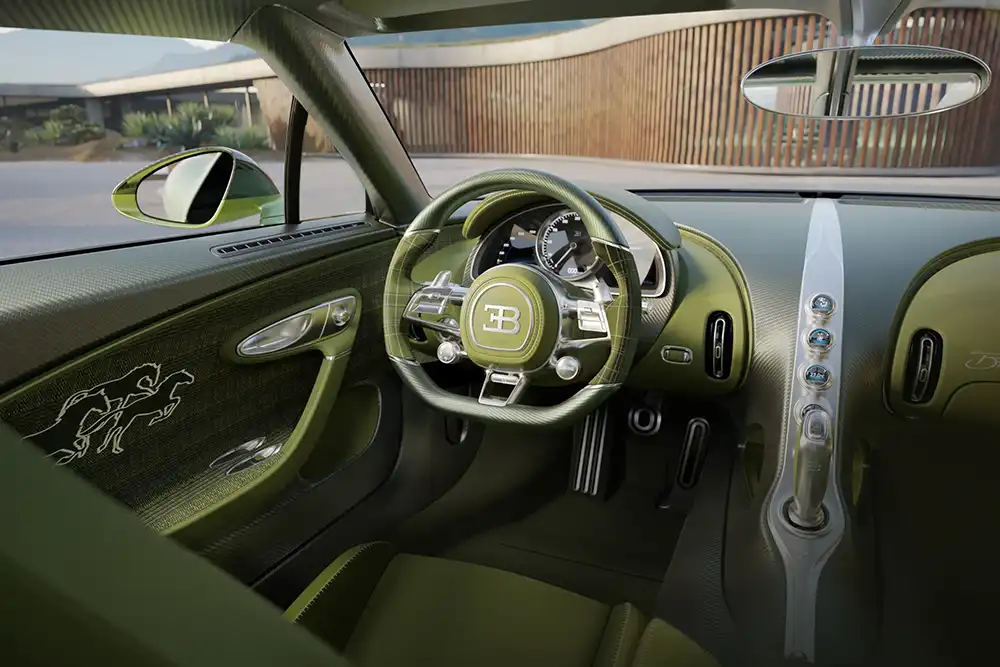 Die Innenausstattung wurde zusammen mit dem neuen Besitzer ausgewählt. Foto: Bugatti