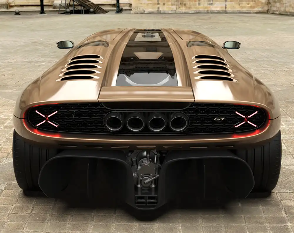 Der Diffusor am Heck soll der größte sein, der bisher an straßenzugelassenen Fahrzeugen montiert wurde. Foto: Gagagisti & Co.