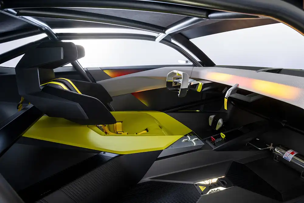 Das Interieur der Opel-Studie ist aufs Wesentliche reduziert, LED-Displays gibt es nicht. Foto: Opel