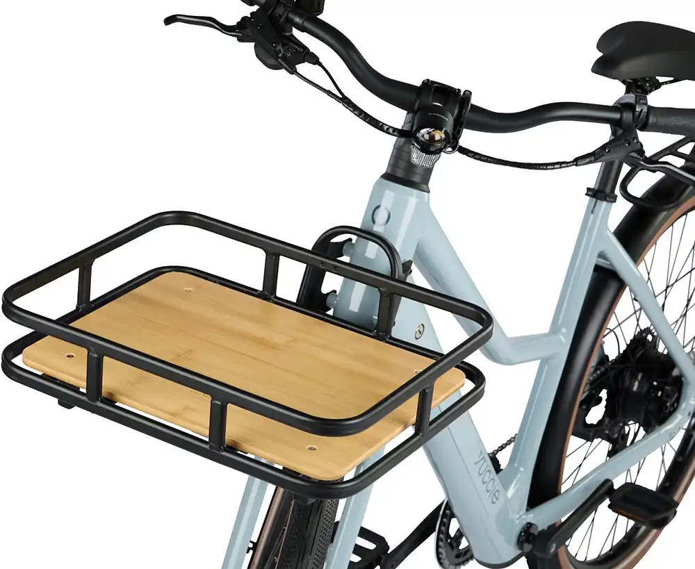 Optional lässt sich das Junico mit einem Frontträger kombinieren. Foto: Yuccie Bikes