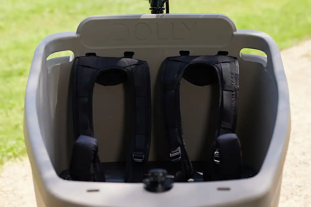 Für das Dolly Joy gibt es verschiedene Zubehörlösungen für den Transport von kleinen Kindern. Foto: Optima Cycles 