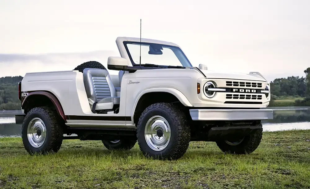 Mit dem Bronco Roadster Concept will Ford an einen sehr speziellen Karosserietyp des Ur-Bronco erinnern. Foto: Ford