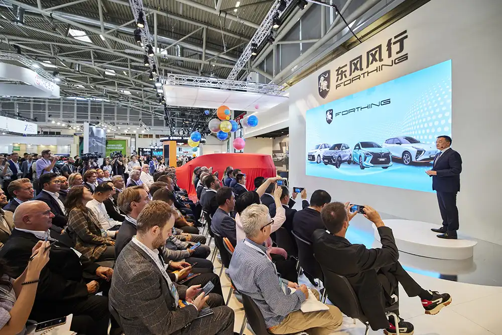 Wie in den Vorjahren werden auch 2025 wieder einige chinesischer Hersteller wie Dongfend in München ihre Neuheiten präsentieren. Foto: IAA Mobility 2025