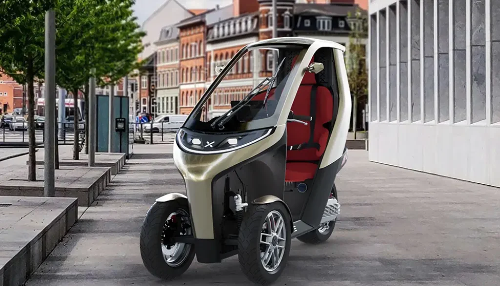 One heißt ein neues E-Trike, dass besondere Merkmale des BMW C1 und des Piaggio MP3 in sich vereint. Foto: XYTE Mobility