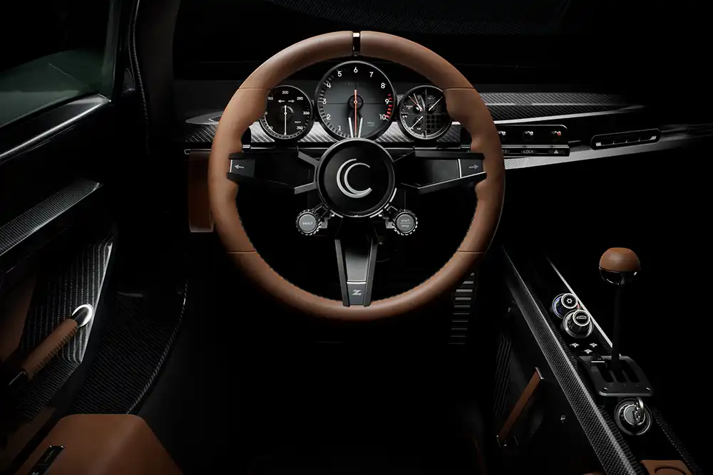 Mit seinem klassischen Cockpit soll der 01 Zagato den Fahrer aktiv einbinden. Foto: Zagato