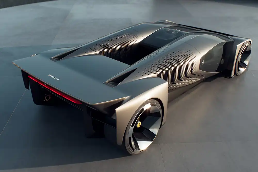 Ein wenig soll der futuristische F76 auch über die künftige Designsprache von Ferrari verraten. Foto: Ferrari