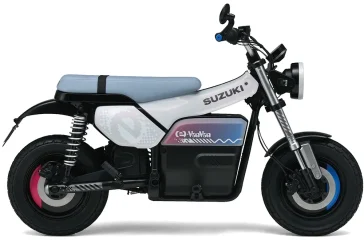 Blick zurück und in die Zukunft: Suzukis Konzeptbike eVanVan. Foto: Suzuki