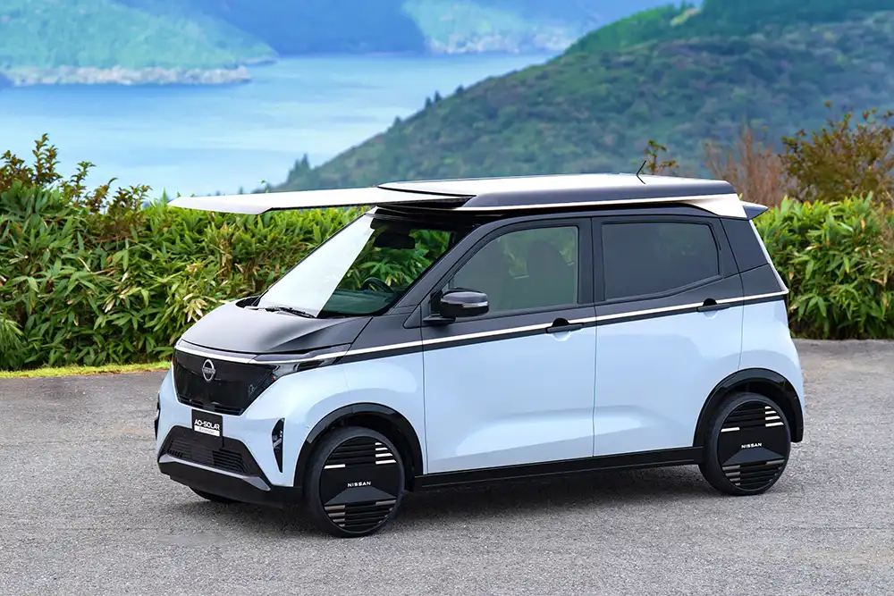 Nissan hat für sein Elektro-Van Sakura eine variable Solardachlösung entwickelt. Foto: Nissan