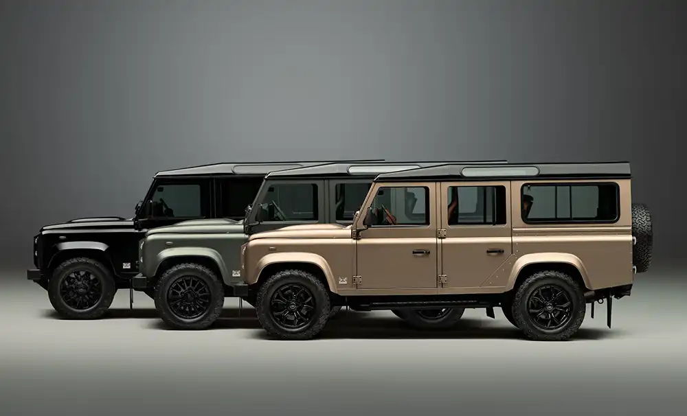 Den klassischen Land Rover Defender gibt es in neuen Farben. Foto: Jaguar Land Rover