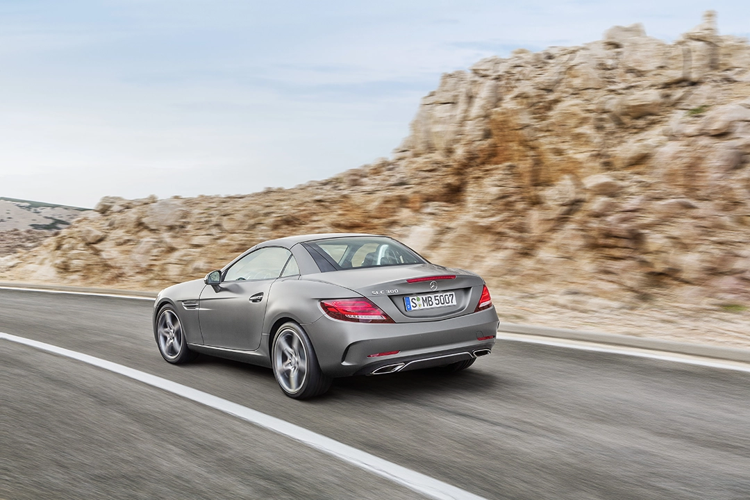 Neuer Name fürs Facelift, aber keine Fortune – Im Jahr 2016 mutierte der Mercedes-Benz SLK zum SLC, bevor er 2019 ersatzlos eingestellt wurde. Foto: Mercedes-Benz Classic Archive
