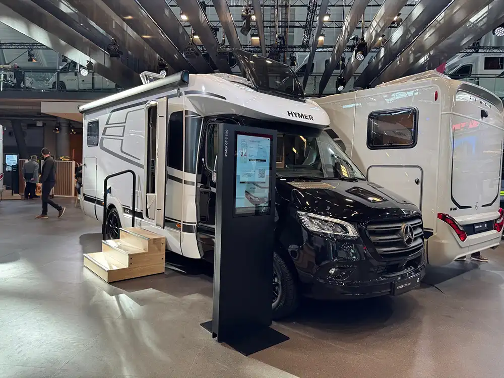 Hymer überrascht auf der Stuttgart Freizeitmesse CMT mit Neuheiten, die allerdings allesamt nichts für klamme Bankkonten sind. Foto: Hymer