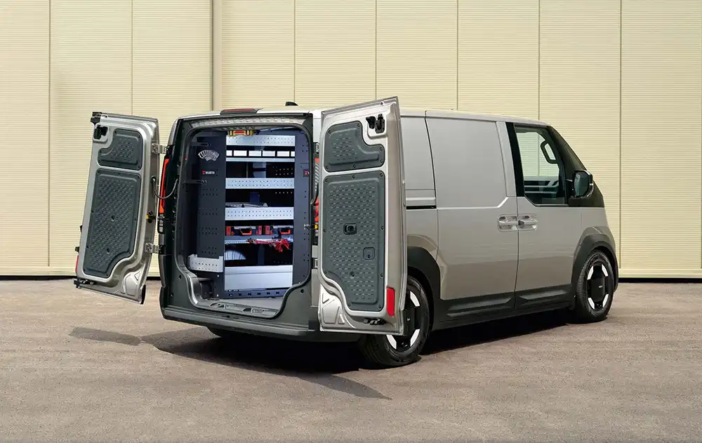 Kia bietet einen E-Transporter nun mit Spezialausbau an. K Foto: Kia