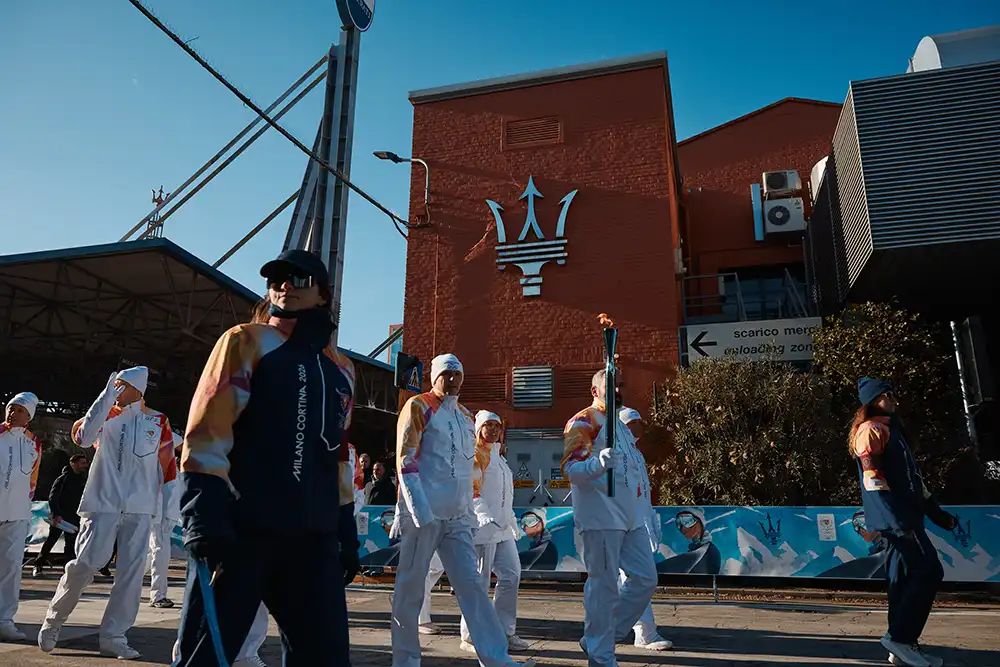 Olympischer Fackellauf. Foto: Maserati