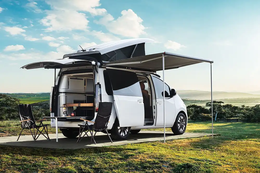 Allerdings handelt es sich bei dem Staria Camper um ein Konzept, welches möglicherweise in eine Serienversion überführt wird. Foto: Hyundai