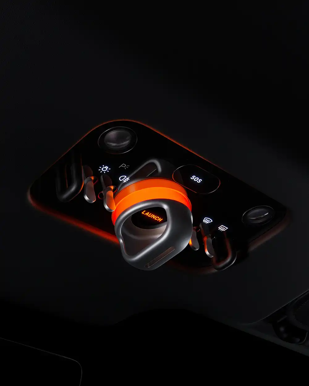 Auch überkopf gibt es Schalter. Foto: Ferrari