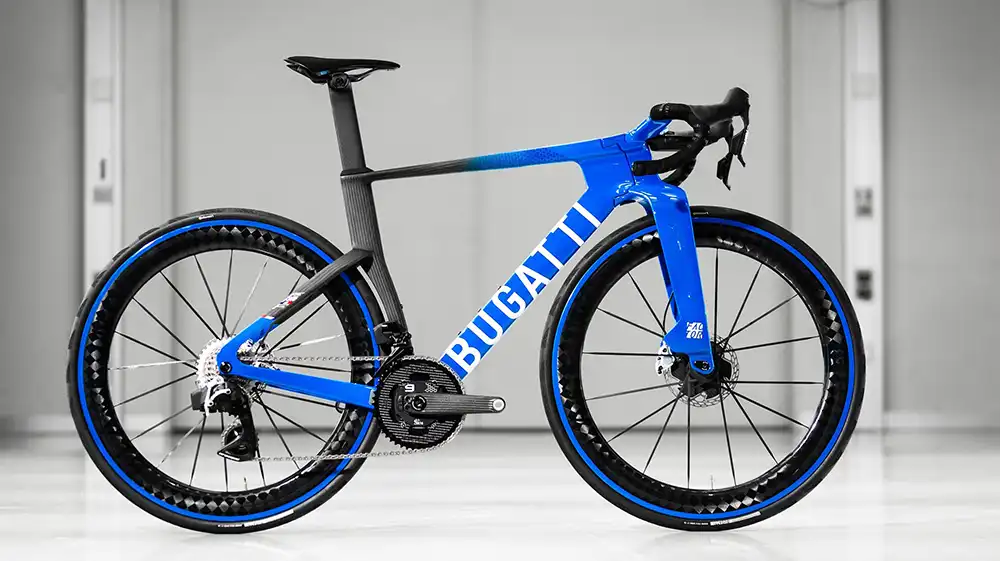 Faktor One heißt das neueste Fahrradmodell aus dem Hause Bugatti. Foto: Bugatti
