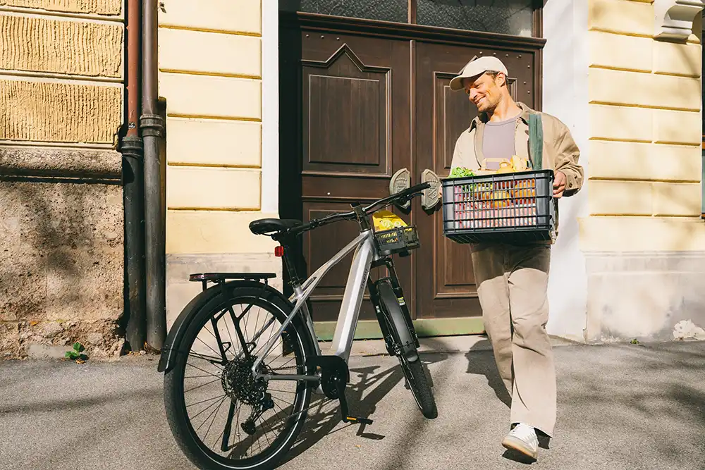 Der neue "MIK HD"-Gepäckträger kann bis zu 27 Kilogramm schultern. Optional ist ein Frontträger. Foto: Tenways