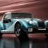 Der neue Morgan Supersport 400 in Petrol-Metallic zeigt sein klassisches 1930er-Jahre-Design in einer dynamischen Inszenierung.