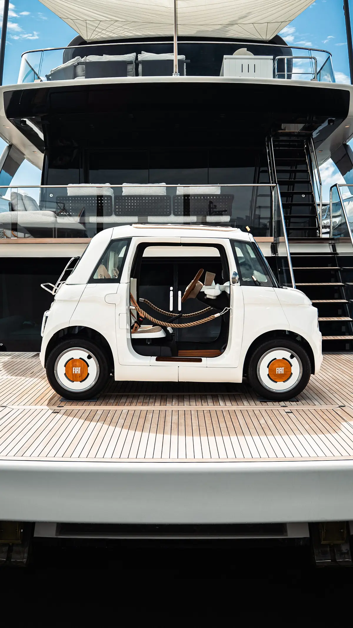 Seitenansicht Fiat Topolino Sanlorenzo. Foto: Fiat